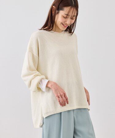 プチスパンコールメッシュニット