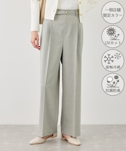 カナパ ベルト付きワイドパンツ/セットアップ対応・UV・抗菌防臭・接触冷感