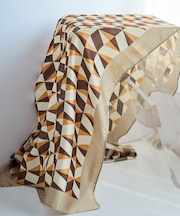 幾何学柄スカーフ 90cm