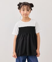 【KIDS/キッズ】シャーリングドッキングトップス/リンクコーデ