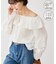 お着軽シャツシリーズ コットンボイルレース使いオフショルブラウス/接触冷感・通気性