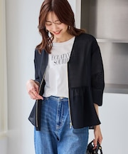 メッシュペプラムブルゾン