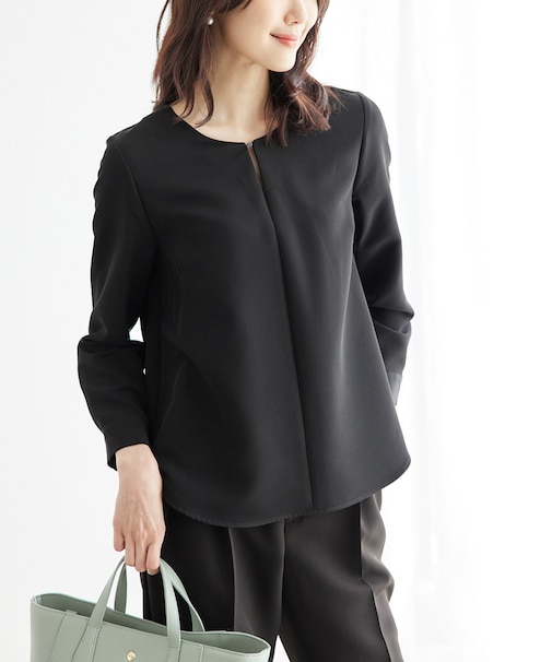 360°ウルトラストレッチ フロントホックブラウス/2WAY