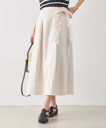 ウエストリボンラップボリュームスカート