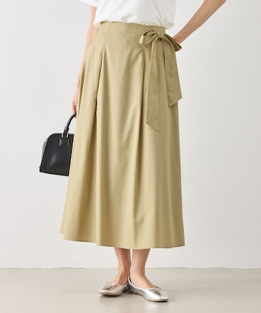 ウエストリボンラップボリュームスカート