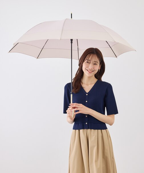 【Wpc.】切り継ぎプレーン長傘/晴雨兼用・UVカット