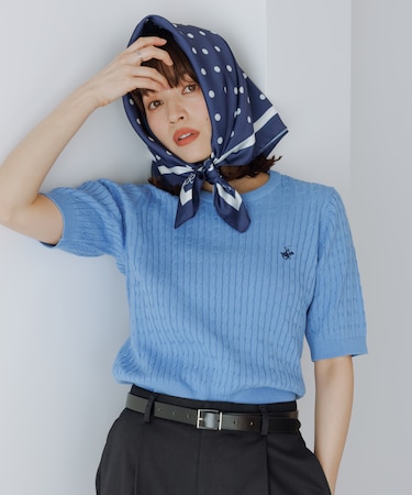 【BEVERLY HILLS POLO CLUB】ケーブルニット/リンクコーデ