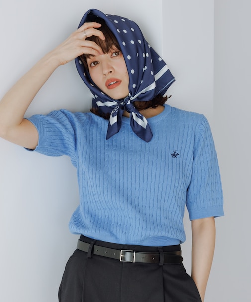 【BEVERLY HILLS POLO CLUB】ケーブルニット/リンクコーデ