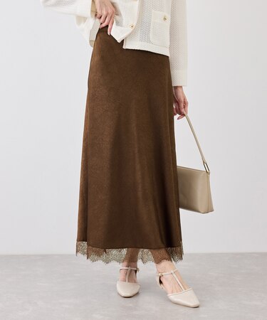 裾レースロングスカート