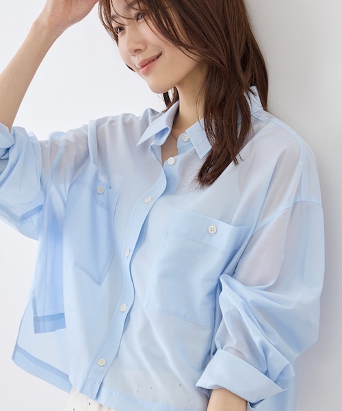 JOURNAL STANDARD シアー カールマイヤーシャツ ワイド ブルー カールマイヤーシアーシャツ｜ロペピクニックの通販｜&mall（アンド