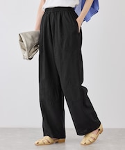 スクエア刺繍イージーワイドパンツ