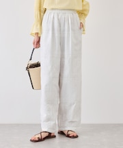 スクエア刺繍イージーワイドパンツ