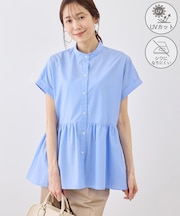 フレンチペプラムシャツ/UVカット・防シワ