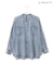 【emur/エミュール】パウダーシルクデニムドルマンブラウス/セットアップ