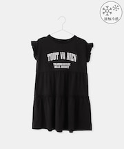 【KIDS/キッズ】ティアードロゴカットソーワンピース/接触冷感