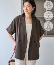 エアリーリネンライク ドルマンジャケット/接触冷感・UVカット・速乾