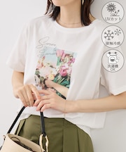 RENUロゴ＆フォトアソートプリントTシャツ/UVカット・接触冷感・イージーケア
