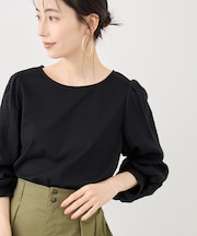 シアーボリュームスリーブカットトップス