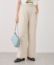 レーヨンナイロンイージーワイドパンツ