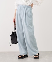 レーヨンナイロンイージーワイドパンツ