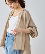 布帛カーディガン