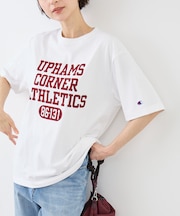 【Champion/チャンピオン別注】アソートロゴプリントオーバーサイズTシャツ/リンクコーデ