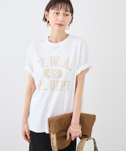 【Champion/チャンピオン別注】アソートロゴプリントオーバーサイズTシャツ/リンクコーデ