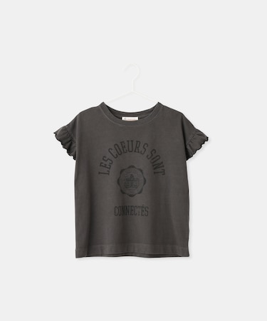 【KIDS/キッズ】カレッジロゴプリントピグメントTシャツ/リンクコーデ