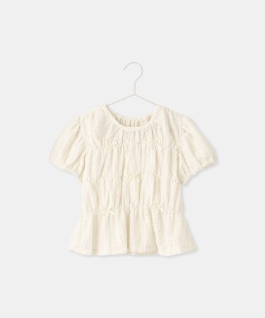 【KIDS/キッズ】ペプラムリボンストップス