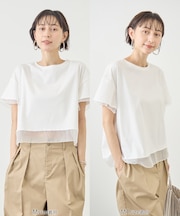 70シルケットシアードッキングトップス/着丈が選べる・UVカット・接触冷感