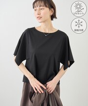 70シルケットハンカチスリーブトップス/UVカット・接触冷感