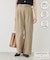 【cahoさんコラボ】低身長・小柄さんサイズ エアリーリネンライク タックワイドパンツ