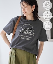 オーバーサイズロゴプリントTシャツ/UVカット・接触冷感・汗染み防止