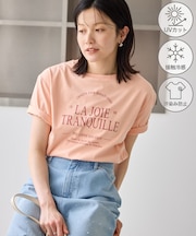 オーバーサイズロゴプリントTシャツ/UVカット・接触冷感・汗染み防止