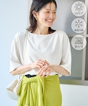 【一部店舗限定】ジョーゼットTeeブラウス/UVケア・接触冷感・防シワ