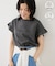 フリルスリーブロゴTシャツ/接触冷感・汗染み防止