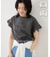 フリルスリーブロゴTシャツ/接触冷感・汗染み防止