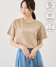 パール付きロゴTシャツ/UVカット・接触冷感・汗染み防止