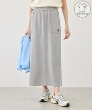 ラメ入りミニ裏毛アイラインスカート/汗染み防止・セットアップ対応