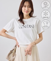 フロッキーロゴTシャツ/UVカット・接触冷感・汗染み防止