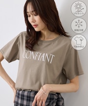フロッキーロゴTシャツ/UVカット・接触冷感・汗染み防止