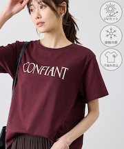 フロッキーロゴTシャツ/UVカット・接触冷感・汗染み防止