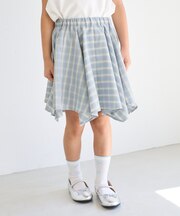 【KIDS/キッズ】インナーパンツ付きイレヘムチェックスカート