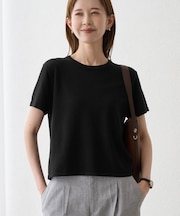 ラメ混コンパクトニットTEE