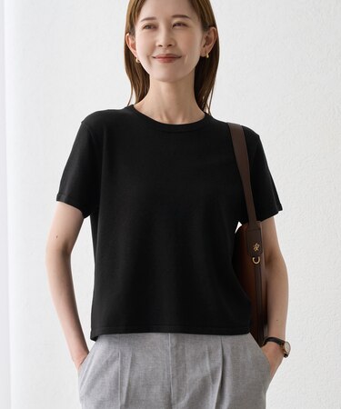 ラメ混コンパクトニットTEE