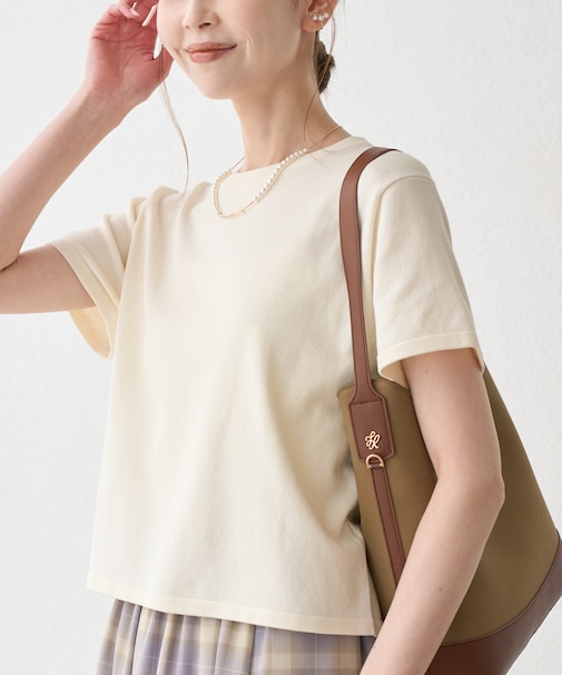 ラメ混コンパクトニットTEE
