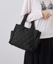 【WEB限定】キルティングデザインミドルトート&ショルダーバッグ/軽量・撥水