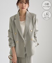 洗えるウーリッシュツイルジャケット/低身長・小柄さんサイズ有り