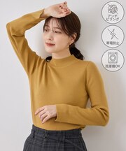 アンチピリングプチハイネックニット