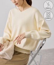【WEB限定カラー】マシュマロニットVネックプルオーバー